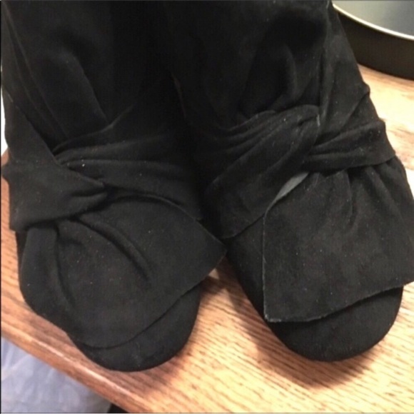 NEW Rebecca Minkoff Suede Lara Bow Boot Black bow detail - Picture 4 of 13